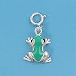 Sterling Silver Pendant - Front With Clasp - For Adding On To Bracelet -11mm Height