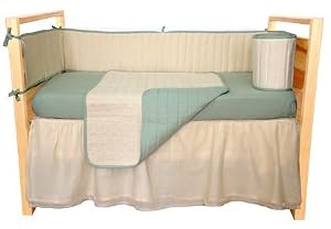 Tadpoles Organic Waffle Weave 4 Piece Crib Set - Sage