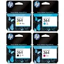 HP 364 Set of 4 inc Black, Yellow, Cyan and Magenta Ink Cartridges for Photosmart C6324 C6380 C5380 B109n B8550 D5460 B109f B209a B209c C5324 B109a B109d C309g C309a printers