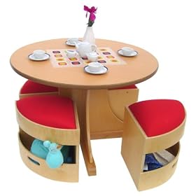 A+ Childsupply Circular Table with 4 stools by A+Childsupply