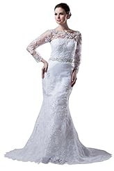 V-neck Lace Taffeta Mermaid Wedding Dress  with a Court Train 