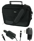 3n1 Combo - Acer Aspire One 531h 10.1-Inch Netbook Carrying Bag Case with 12v Car and AC Adapter Wall Charger (Classic Series - Black)