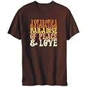 T-Shirt Mens Brown " Antarctica PARADISE OF PEACE AND LOVE " Countries