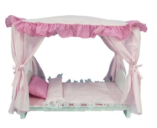41BLTjnJAjL Wooden Doll Canopy Bed 24in Crown Collection Furniture