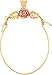 14K Two Tone Gold Rose Charm Holder