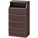 木製シンプルチェスト/タンス ブラウン 【CHESCA】チェスカ