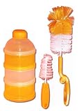 Milk Powder Dispenser for 3 Feeds + Bottle and Teat Brush