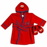 Sesame Street Baby Elmo Bath Robe with Slippers for Babies