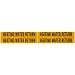 Brady 7129-4 1-1/8" Height, 7" Width, 3/4" - 2-3/8" Outside Pipe Diameter, B-946 High Performance Vinyl, Black On Yellow Color Self-Sticking Vinyl Pipe Marker Legend "Heating Water Return"
