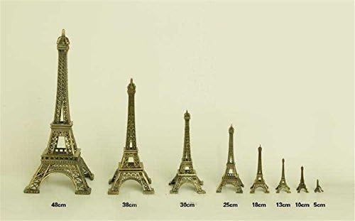 Rainbowmall Metal Paris Eiffel Tower Craft Art Statue Model Desk Room Decoration Stand Holder French 18cm
