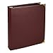 Samsill Classic Collection 3 Ring Leather Binder, Executive Presentation Portfolio, 1 Inch (Holds 200 Sheets), Brass Round Ring, Burgundy