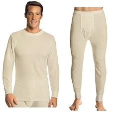 Hanes Everyday Men's Thermal Set (Long Sleeve Crew and Long Johns) - Colors Available