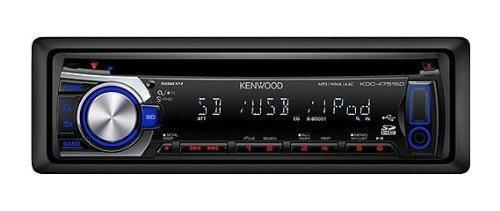 Kenwood KDC-4751SD CD/MP3-Tuner (SD-Kartenslot, USB 2.0, Apple iPod-ready) schwarz mit roter Tastenbeleuchtung