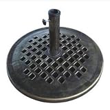 DC America Cast Stone Umbrella Base, Made from Rust Free Composite Materials, Bronze Powder Coated Finish