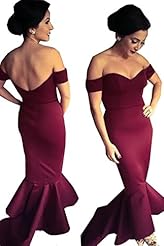 Off the Shoulder Jersey/Polyester/Spandex Fitted Peplum Mermaid Evening Dress 