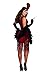 Dreamgirl Women's Gatsby Girl 1920's Flapper Costume, Burgundy, Small