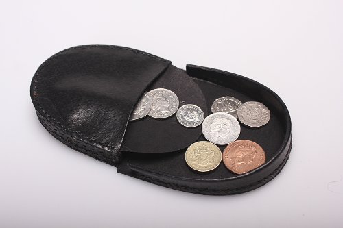 Oakgrain Classic Genuine Leather Change Tray Purse