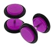 Fake Acrylic Neon Purple Plugs - 16 Gauge Earwire - 0G Fake Part - Sold as a Pair