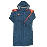 「adidas(アディダス) WIDE 3 ロングボアコート (メンズ) CU820 ベンチコート ダークネイビー/シャープオレンジF11 Lサイズ」の画像