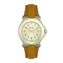 Men's Brown Leather Silver Dial