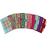 Tartan and Solid Colors Baekgaard Leather Brights Checkbook Cover & Pen, Genuine Leather, 12+ Colors