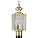 Progress Lighting P5430-10 Hexagonal Post Lantern with Beveled Glass, Polished Brass