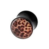 ACRYLIC PLUG WITH LOGO (LEOPARD) Gauge: 00 Sold as a Pair