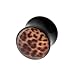 ACRYLIC PLUG WITH LOGO (LEOPARD) Gauge: 0 Sold as a Pair