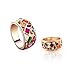 Women's Colourful Austrian Crystals Multi-stone Ring R418