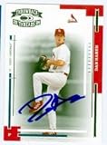 Dan Haren Autographed/Hand Signed MLB Baseball Card 2004 Donruss Throwback Threads #177 (St. Louis C
