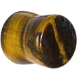 0 Gauge Tiger Eye Semi Natural Stone Saddle Plug