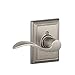 Schlage F170ACC619ADDLH Addison Collection Left Hand Accent Decorative Trim Lever, Satin Nickel