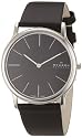 Skagen Mens Ultra Slim Watch 858XLSLB With Leather Strap