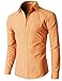 H2H Mens Oxford Cotton Slim Fit Dress Button-down Shirts Long Sleeve