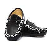 Trumpette Baby Mocs – Black, 6-12 Months