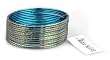 Set of 12 Piece Beachcombers Western Fashion Indian Ethnic Bangle Bracelets with Gold Accent - Aqua Blue