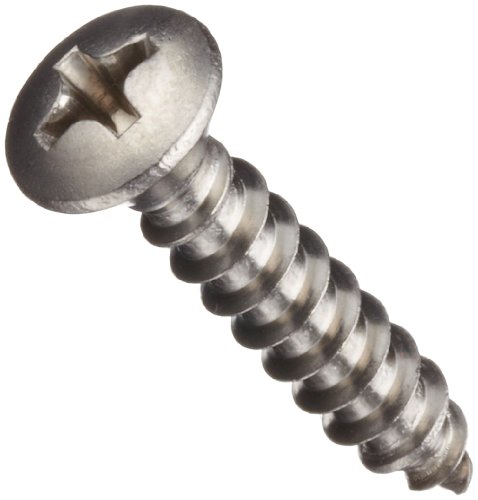 Stainless Steel Sheet Metal Screw, Oval Head, Phillips Drive