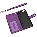 Evecase iPhone 6S Case, Leather Wallet Folio Case with Credit Card ID Slots, Currency Pocket, Hand Strap and Stand for Apple iPhone 6S / 6 4.7-inch Smartphone - Purple
