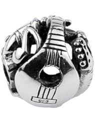 SilveRado(tm) SRM093 Sterling Silver Focal Musical Instruments  Bead / Charm