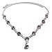 Sterling Silver Charm Necklace Amethyst Gemstone Jewelry 16 inches