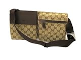 GUCCI（グッチ） 28566R-FTASR-8588 　ウエストポーチ　キャンバス×レザー  ベージュ×ブラウン (並行輸入) GUCCI ウエストポーチ