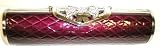 Purple Designer Evening Clutch Bag with Bow