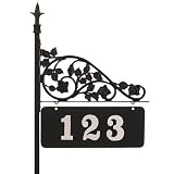 Decorative Reflective Address Sign and Post