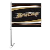 NHL Anaheim Ducks Car Flag with Wall Brackett
