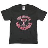 Texas Tech Team Color Youth T-Shirt, Screened (Small, Black)