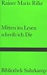 Mitten im Lesen schreib ich Dir: Ausgew�hlte Briefe (Bibliothek Suhrkamp)