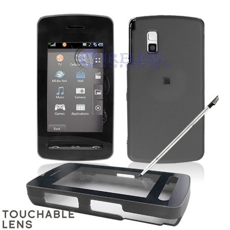 LG VU CU920 Smart TOUCH "SMARTTOUCH" Lens Cell Phone Black Rubber Feel Protective Case Faceplate Cov
