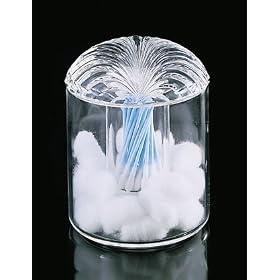 Acrylic Seashell Cotton Ball And Swab Holder by HomeAndWine.com