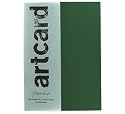 Paperchase 10 Sheets Of A4 Artcard. Forest Green Design