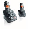 Philips CD1552B/05 Digital Cordless Phone With Answering Machine - Twin Handset